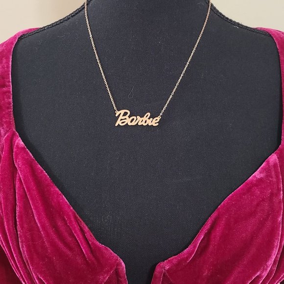 New Rose Gold Tone Metal BARBIE Chain Necklace - Picture 1 of 3